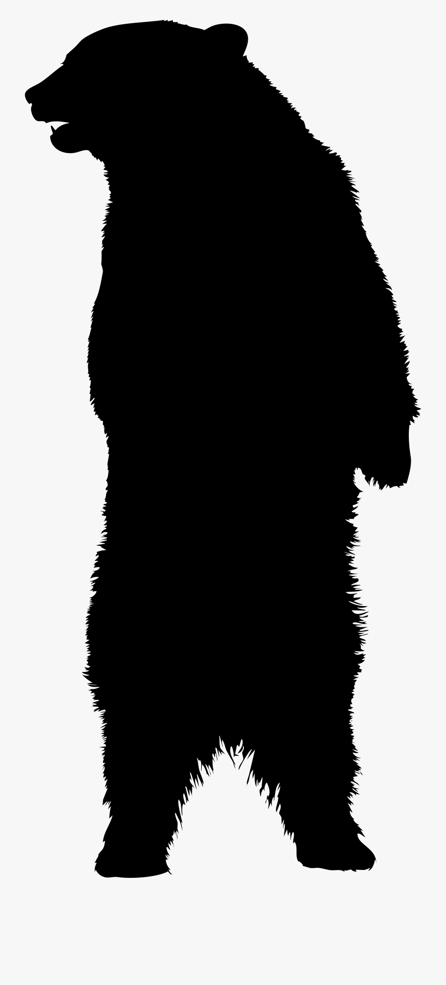 American Black Bear Brown Bear Silhouette, Transparent Clipart