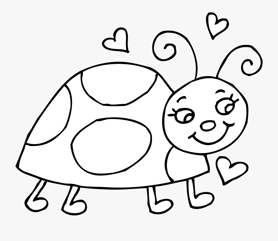 Transparent Ladybug Clipart Png - Coloring Page Lady Bug, Transparent Clipart