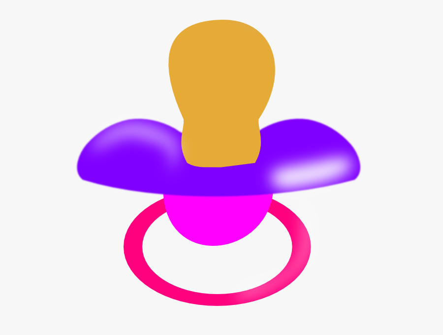 Purple And Pink Pacifier Clip Art At Clker - Dummy Clipart, Transparent Clipart