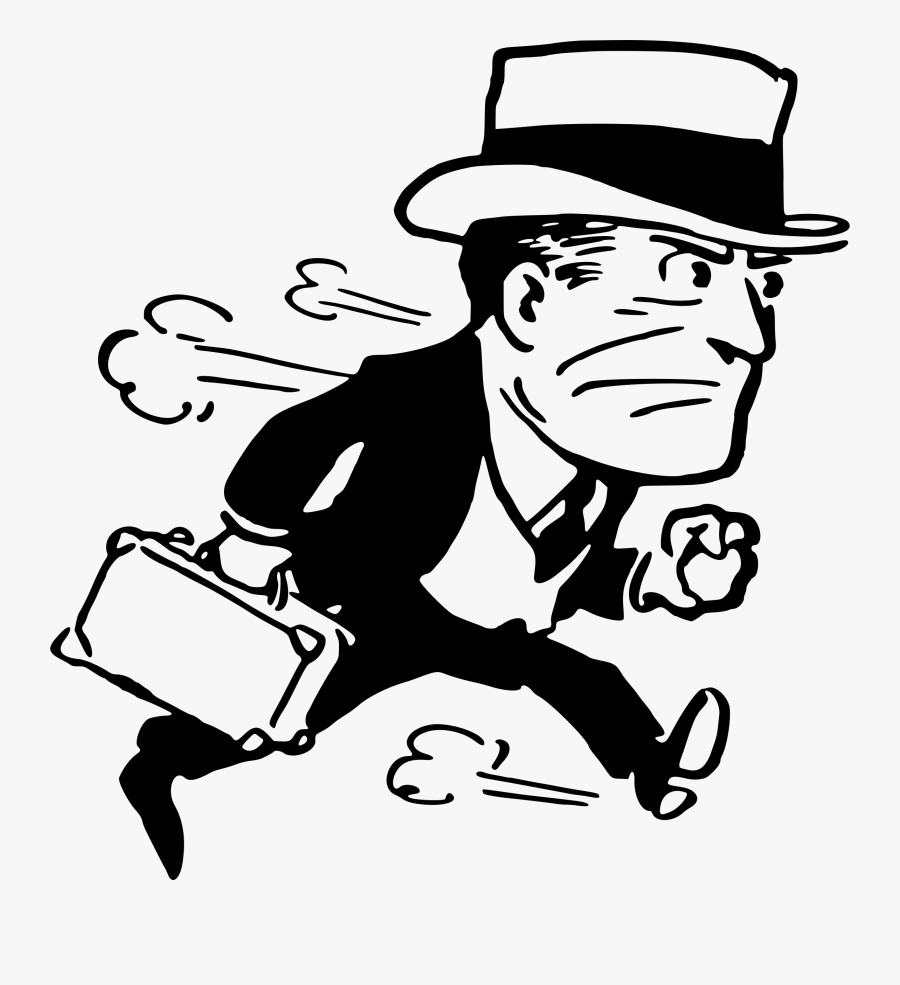 Clipart Black And White Hurry, Transparent Clipart