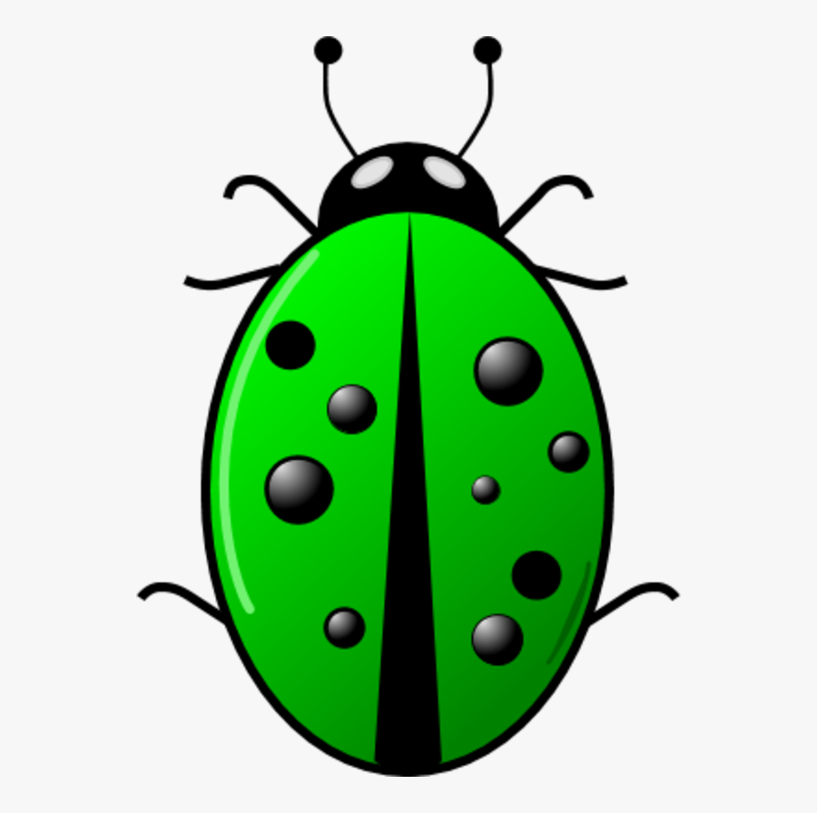 Vector Clip Art - Green Ladybug Clipart Png, Transparent Clipart