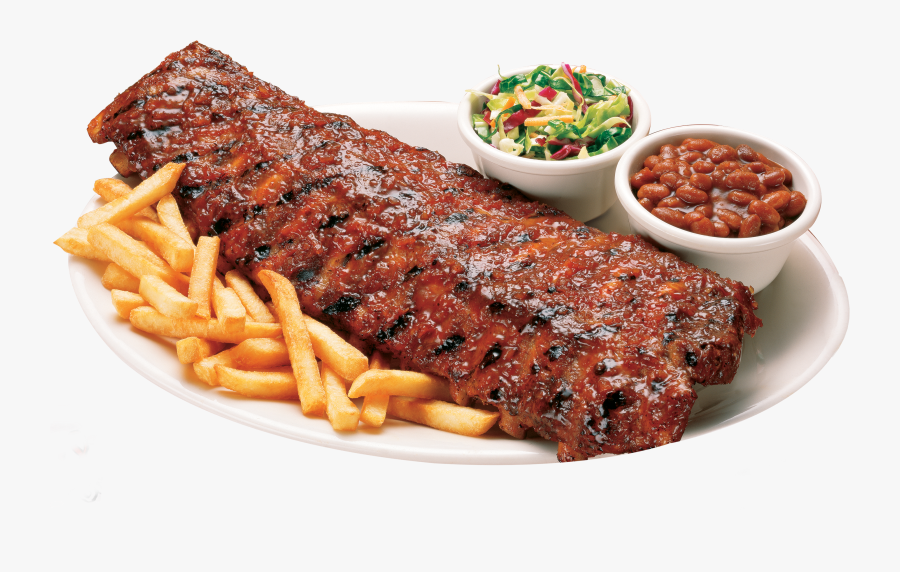 Barbecue Clipart Carne Asada - Baby Back Ribs Lucille's, Transparent Clipart