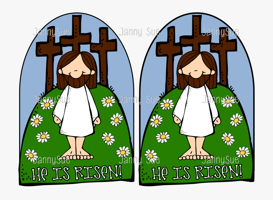 Jesus & The Cross- He Is Risen Easter Craft Jpg Free - Jesus & The Cross Craft He Is Risen Easter Bible, Transparent Clipart