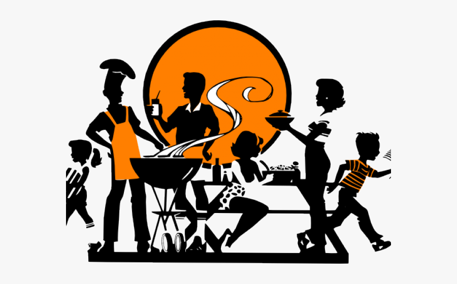 Free Barbecue Clipart - Black Family Reunion Clipart, Transparent Clipart