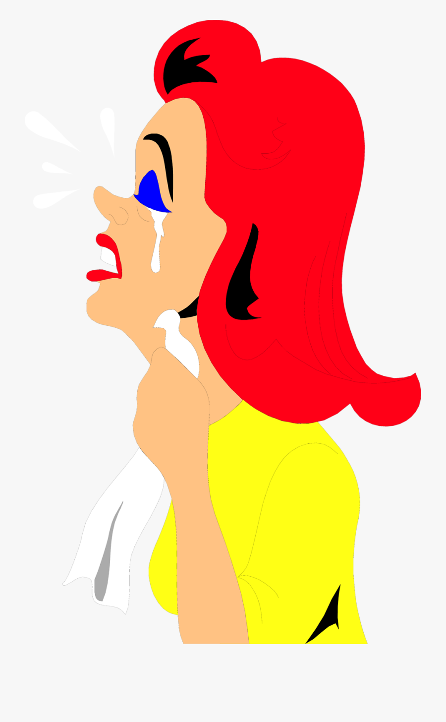 Crying Clipart Sad Lady - Woman Crying Clipart Gif, Transparent Clipart