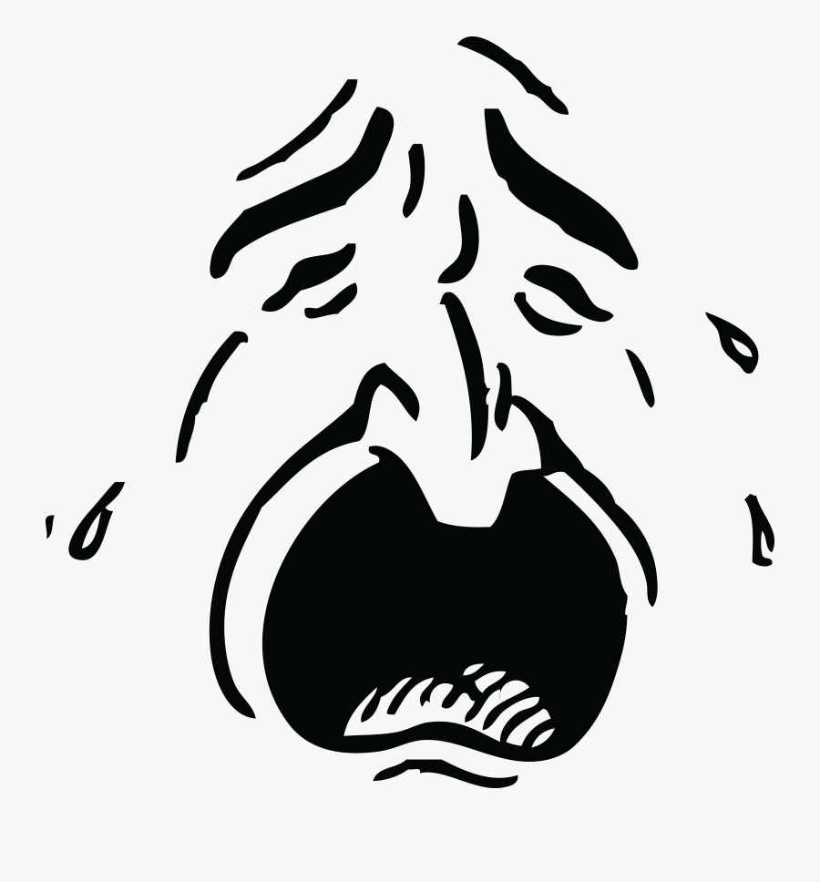 Transparent Kid Crying Png - Man Crying Face Clipart, Transparent Clipart