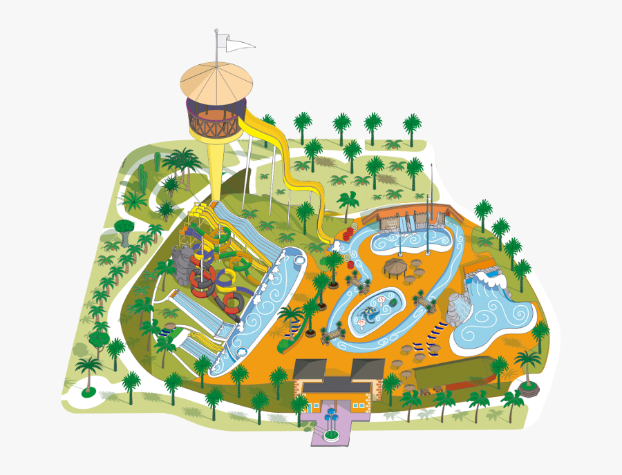 Acua Water Parque Acu - Acua Water Park Map, Transparent Clipart