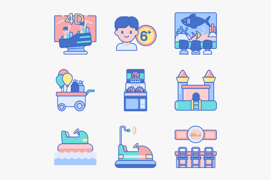 Amusement Park, Transparent Clipart