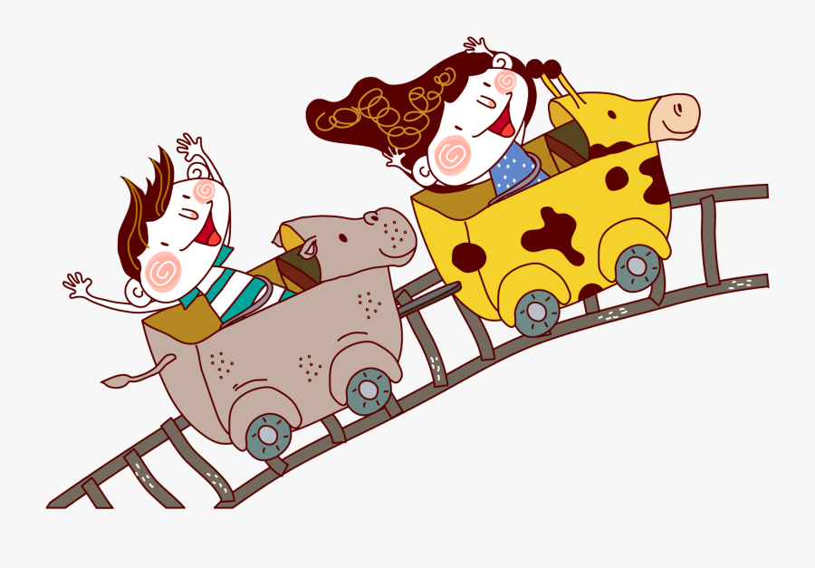 Clip Art Amusement Park Illustration Friends - Illustration, Transparent Clipart