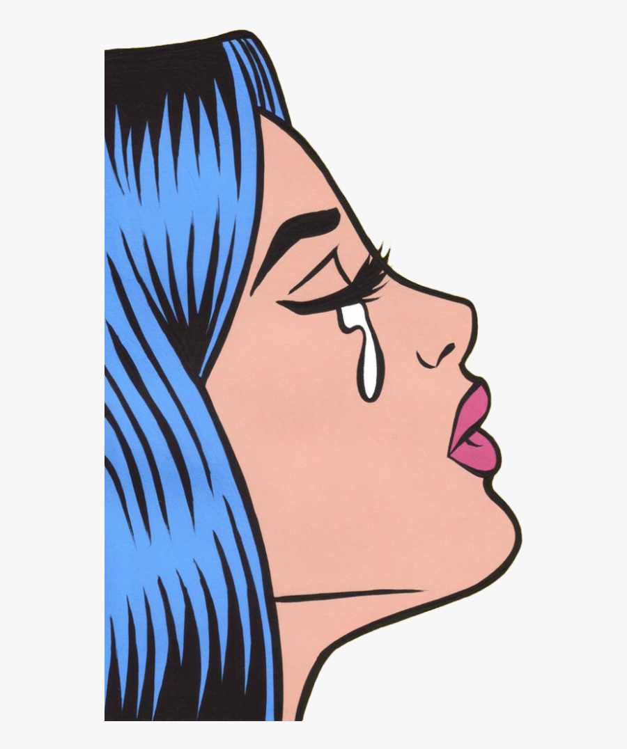 Cry Face Png - Side Profile Woman Crying, Transparent Clipart