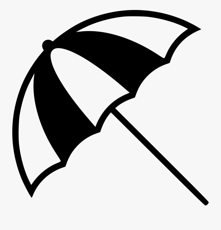 Transparent Beach Umbrella Clipart Black And White - Beach Umbrella Clipart Black And White, Transparent Clipart