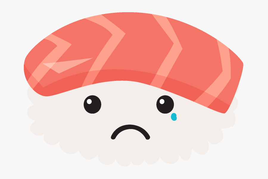 Sushi Clipart Crying - Cartoon Transparent Sushi Png, Transparent Clipart