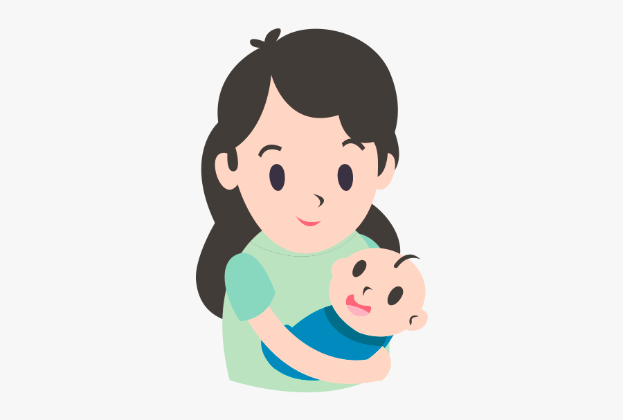 Cry Clipart Colic - Breastfeeding Mother Cartoon Gif, Transparent Clipart