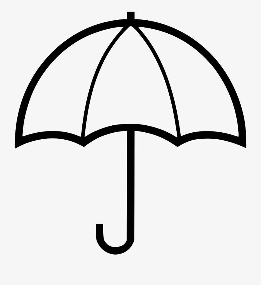 Black And White Clip Art Image Of Umbrella, Transparent Clipart