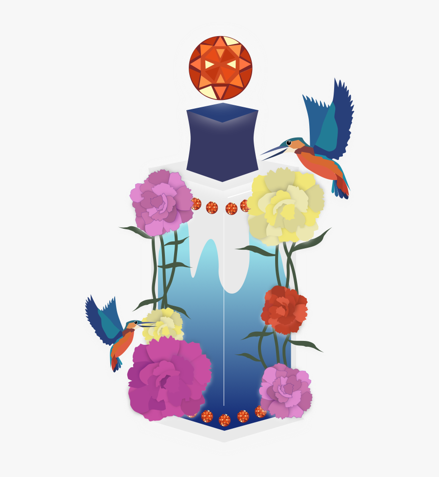 King Fisher Feathers Carnation Petals Crushed Orange - Illustration, Transparent Clipart