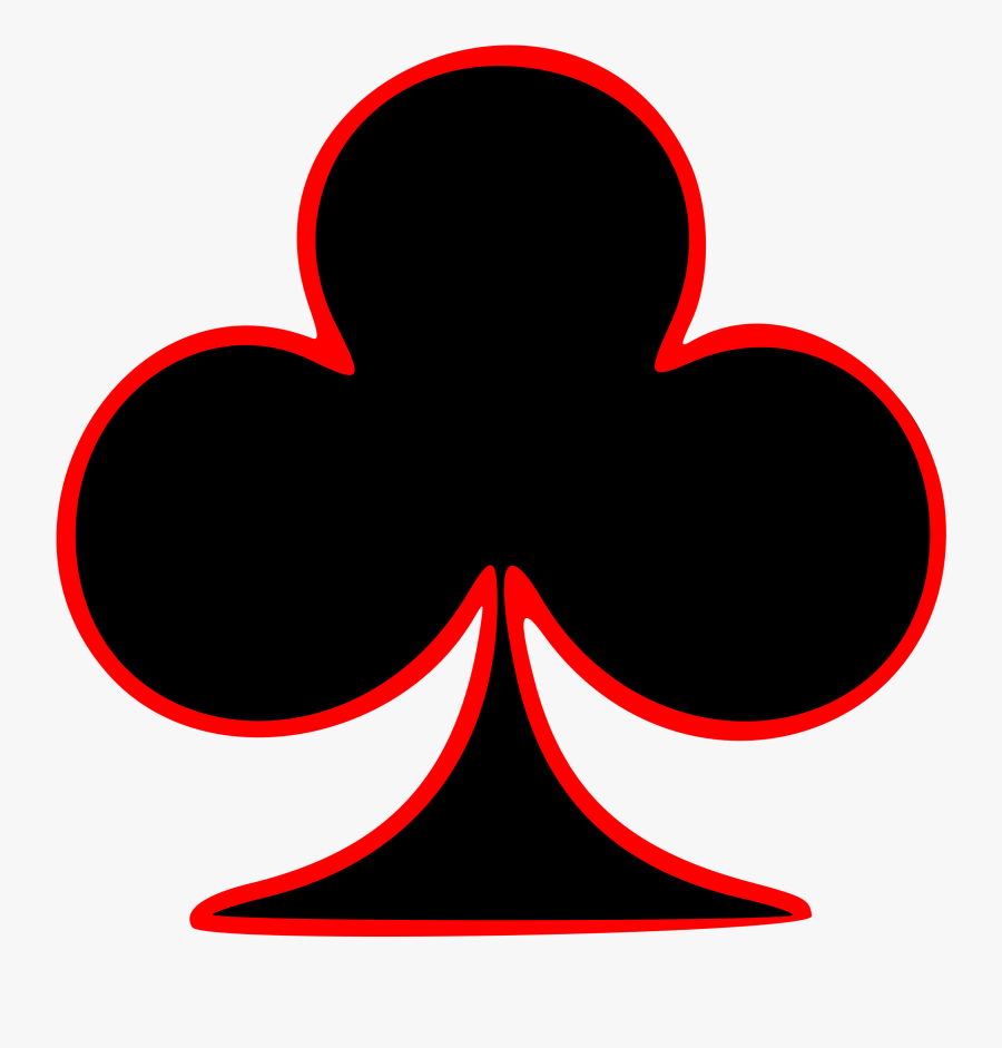 Com/en/card Club Outlined Playing Black 157402/ - Club Playing Card Symbol, Transparent Clipart