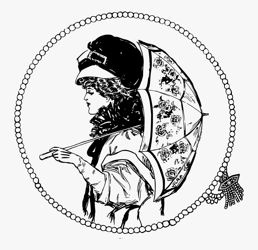 Art,monochrome Photography,carnivoran - Desenho Guarda Chuva Mulher, Transparent Clipart