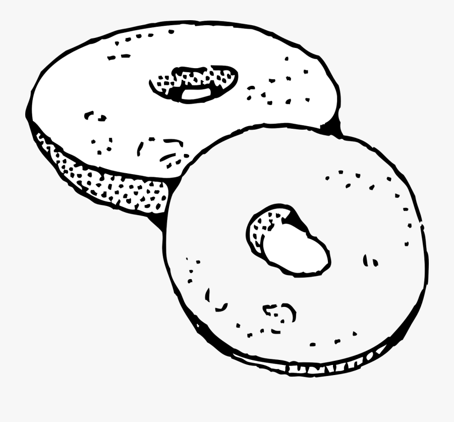 Bagel - Bagels Black And White, Transparent Clipart