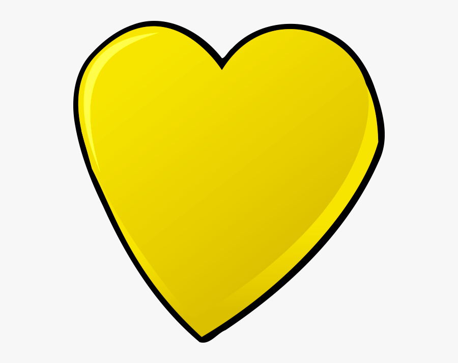 Yellow Heart Transparent Png - Transparent Background Yellow Heart Clipart, Transparent Clipart