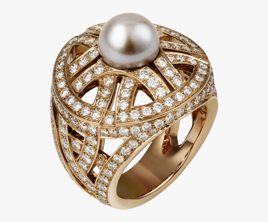Gold Ring With Pearl Png Clipart - Gold Ring Png, Transparent Clipart