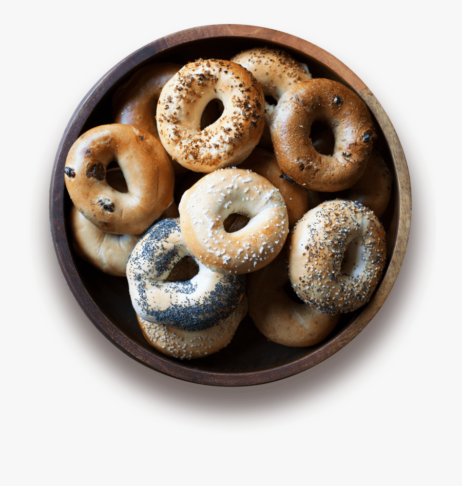 Bagels In A Bowl, Transparent Clipart