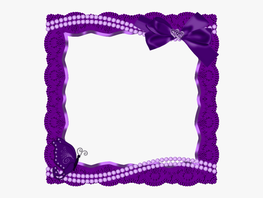 Pearl Clipart Banner - Purple Borders And Frames, Transparent Clipart