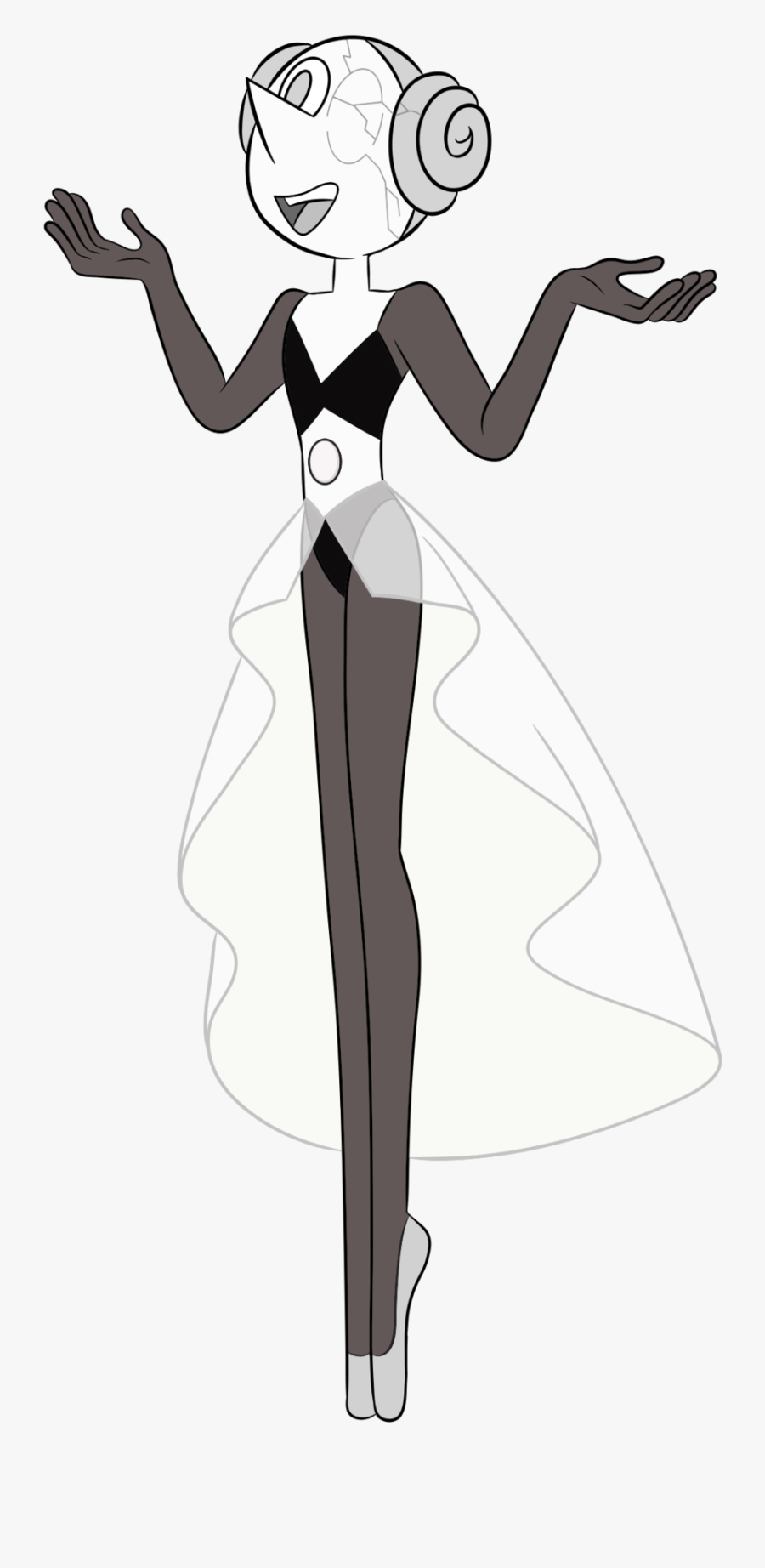 Got White Pearl"s Design Down God I Love Her So Much - Steven Universe White Pearl, Transparent Clipart