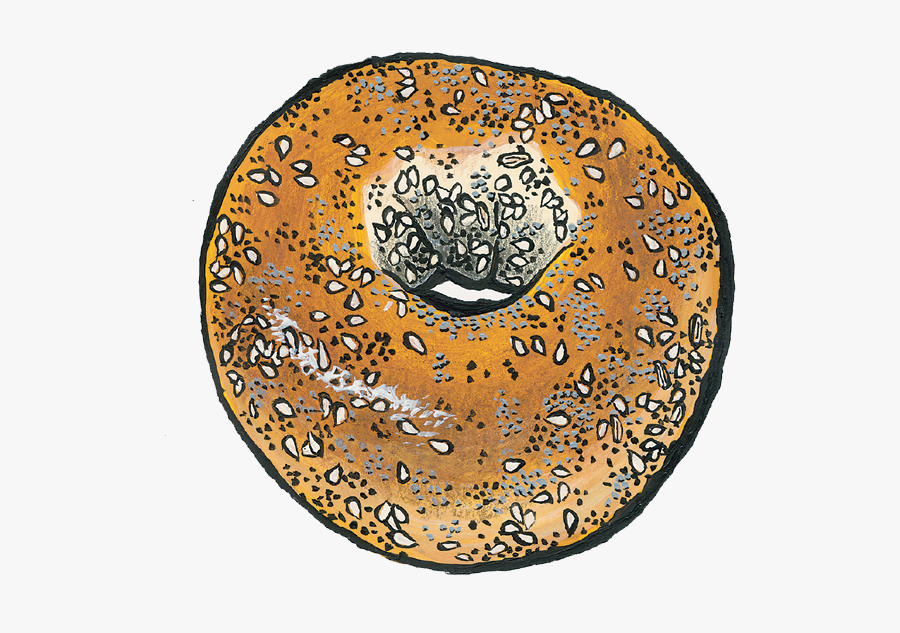 Bagel Illustration Png, Transparent Clipart