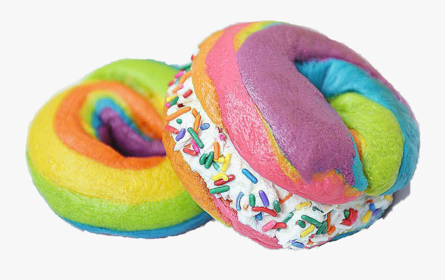 #rainbow #bagel #rainbowbagle @kanwalmemon808 @picart - Rainbow Bagel Clipart, Transparent Clipart
