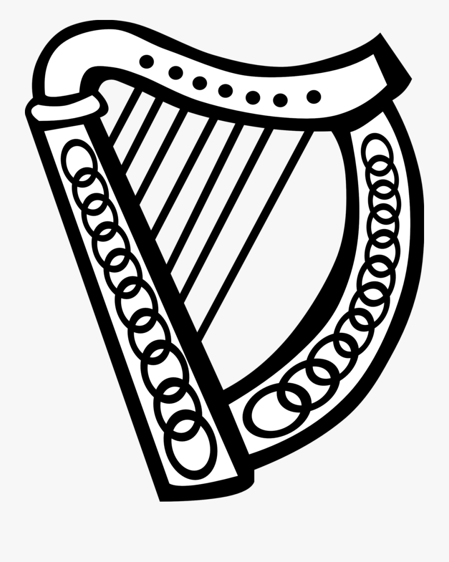 Celtic Clipart Irish Music - Celtic Harp Clip Art, Transparent Clipart