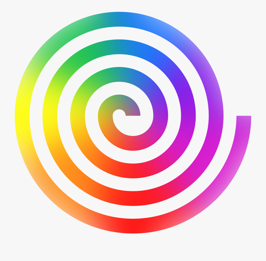 Clipart - Rainbow Spiral Clipart, Transparent Clipart