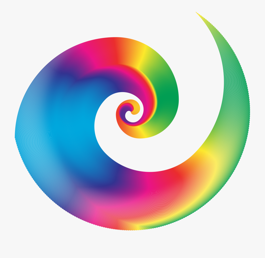 Spiral Clipart Design Cool - Rainbow Spiral Png, Transparent Clipart