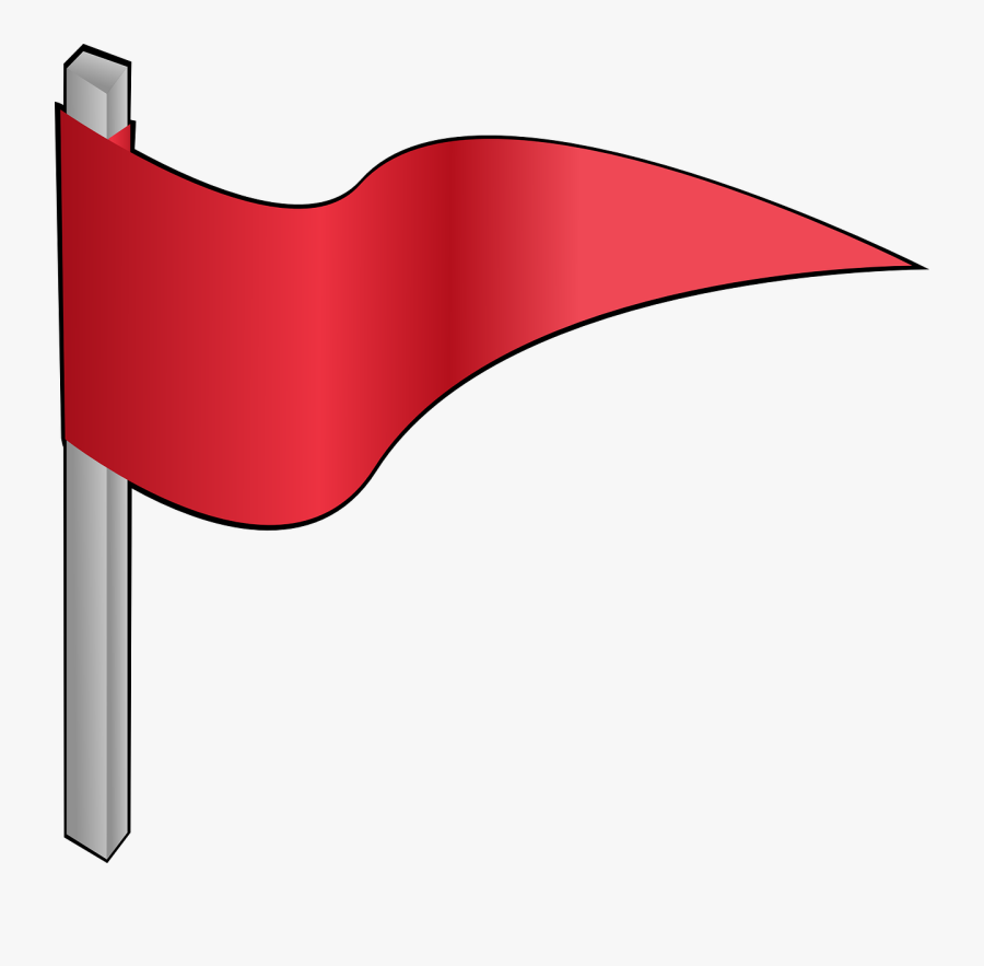 Red, Flag, Pennon, Waving, Pennant, Banner - Flag Clipart Gif, Transparent Clipart