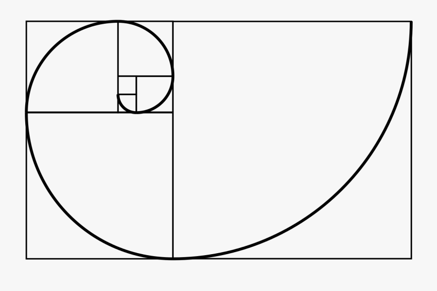 Fibonacci Spiral Png - Golden Ratio Full Hd, Transparent Clipart