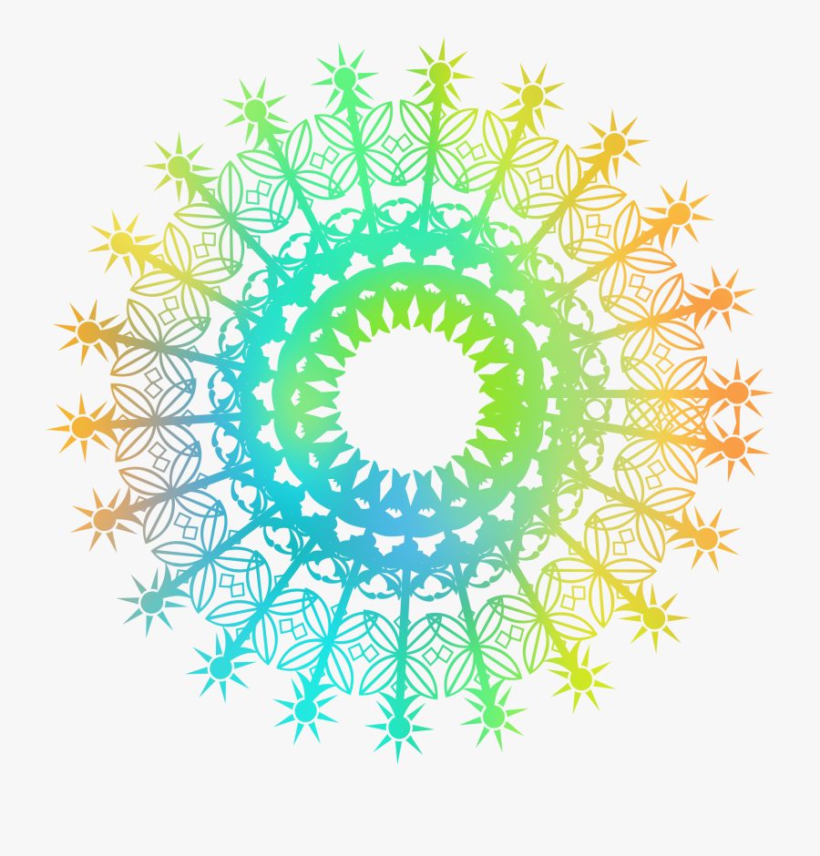 Irregular Spiral Gradient Pattern Creative Geometry - Snowflake Graphic, Transparent Clipart