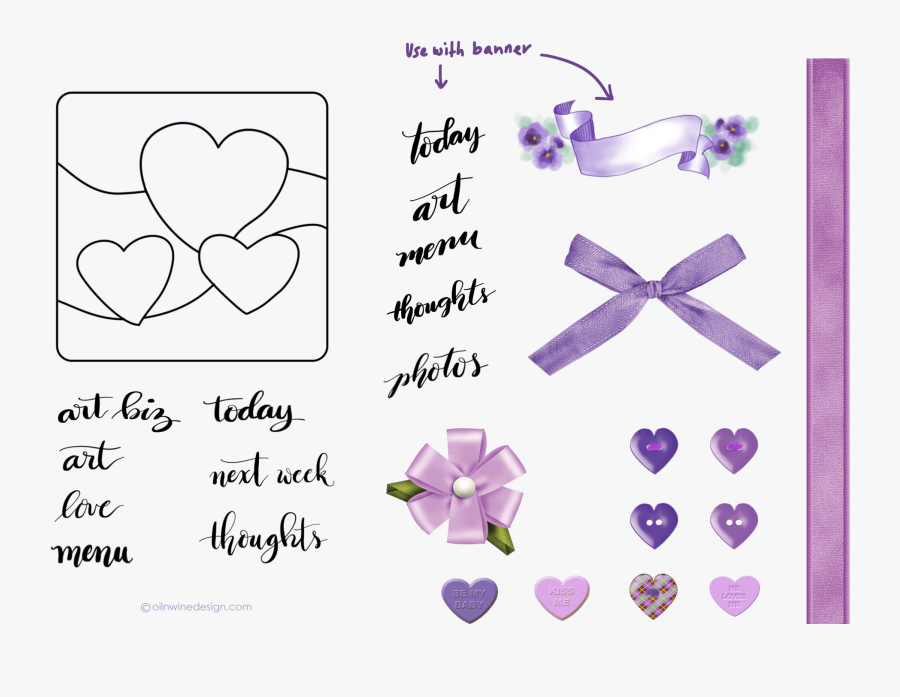 Valentine Stickers, Clipart, Digibujo, Goodnotes App, - Heart, Transparent Clipart