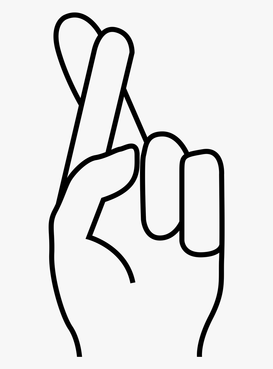 Line Art Finger Coloring Book Hand Clip Art Thumb Draw Crossed