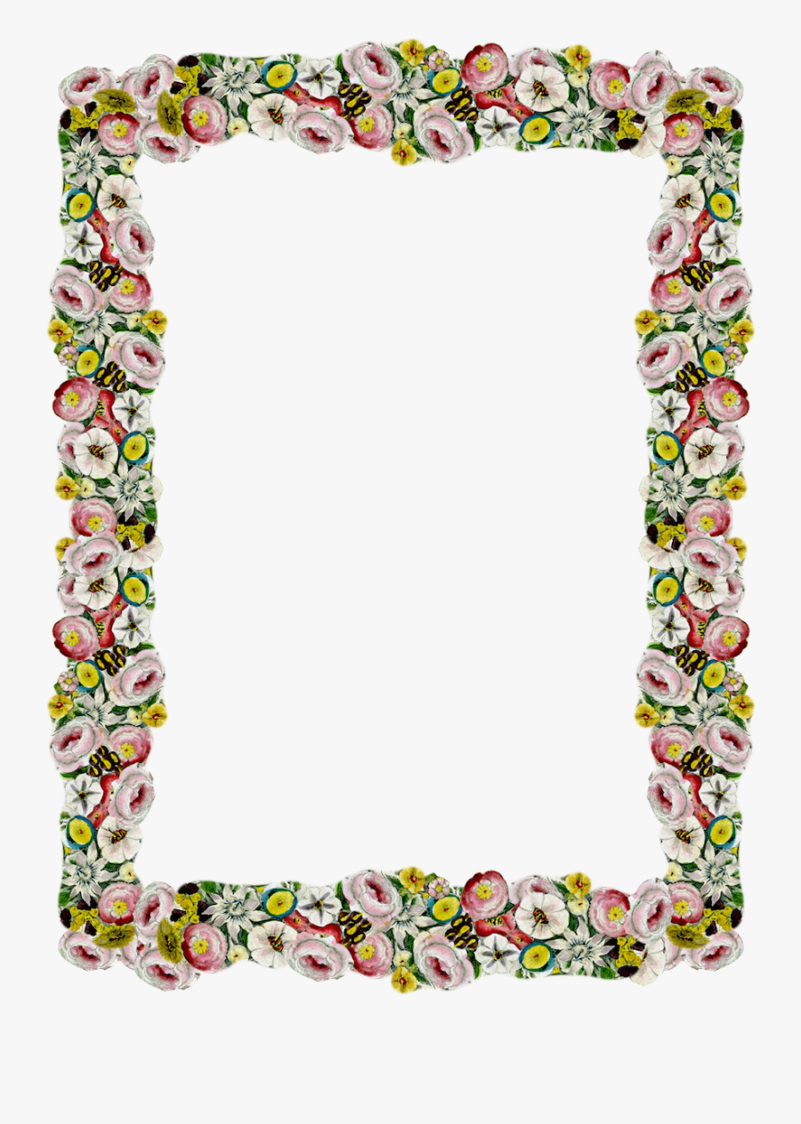 Planner Clipart Transparent Background - Transparent Vintage Flower Borders, Transparent Clipart