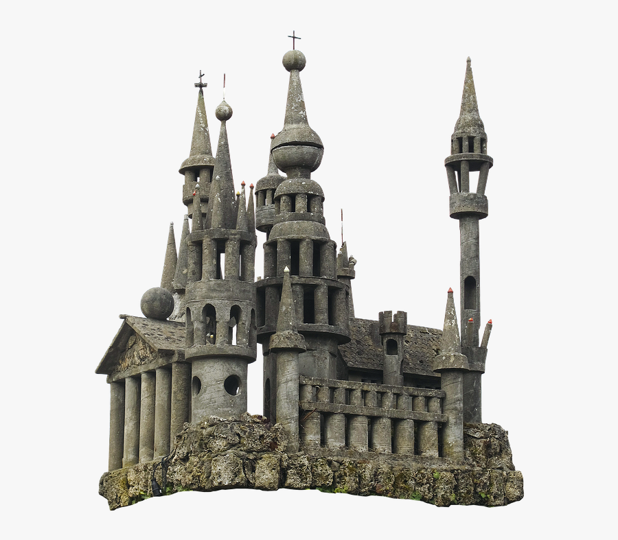 Castle, Fairy Castle, Concrete Parts, Model, Concrete - Fantasy Landscape Castle Huge, Transparent Clipart