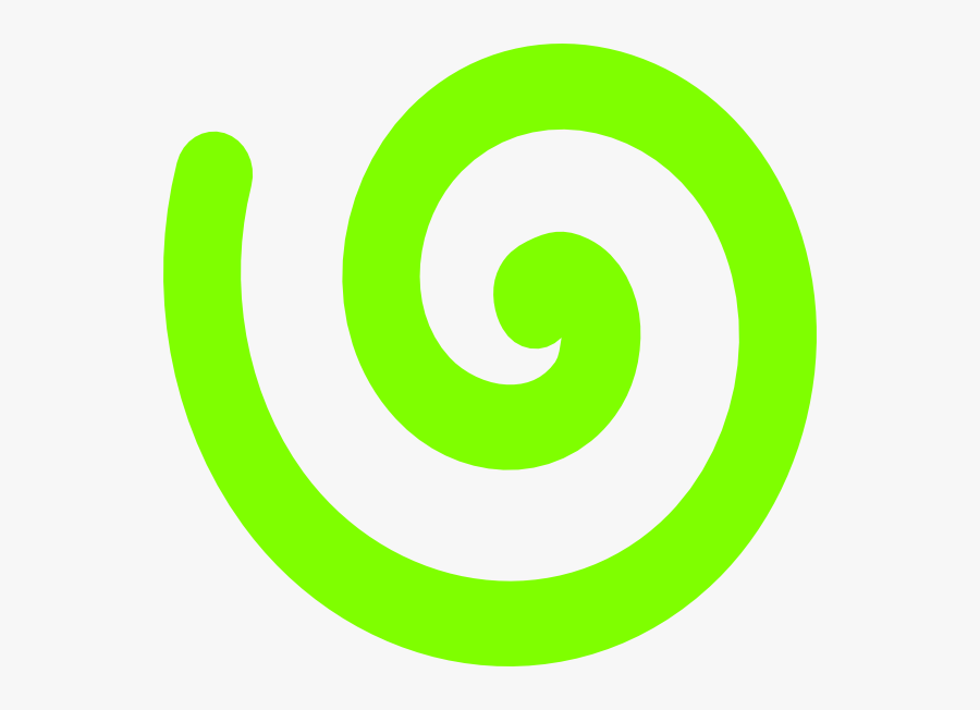 Spiral Acid Green Clip Art At Clker - Spiral, Transparent Clipart