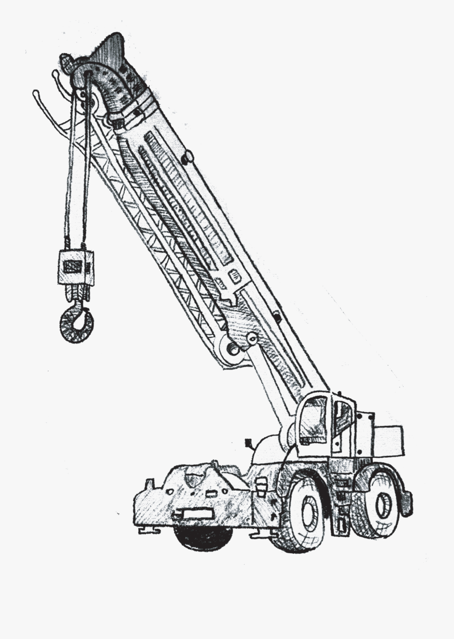 Rough Terrain Rental Fl - Rough Terrain Cranes Drawing Png, Transparent Clipart