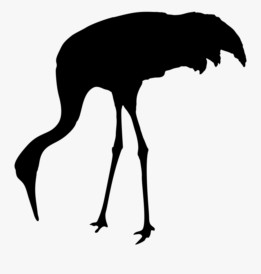 Sandhill Crane Bird Silhouette Clip Art - Crane Bird Silhouette Png, Transparent Clipart