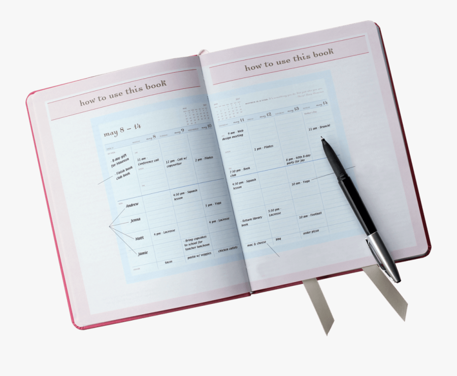Clip Art Planner Stationery - Agenda Planner, Transparent Clipart