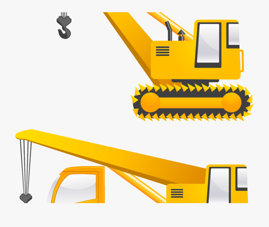 Crane Png Vector Clipart , Png Download - Construction Crane Crane Vector Png, Transparent Clipart