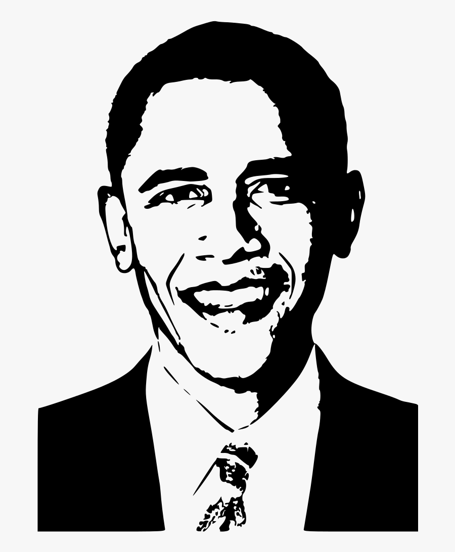Black And White Obama, Transparent Clipart