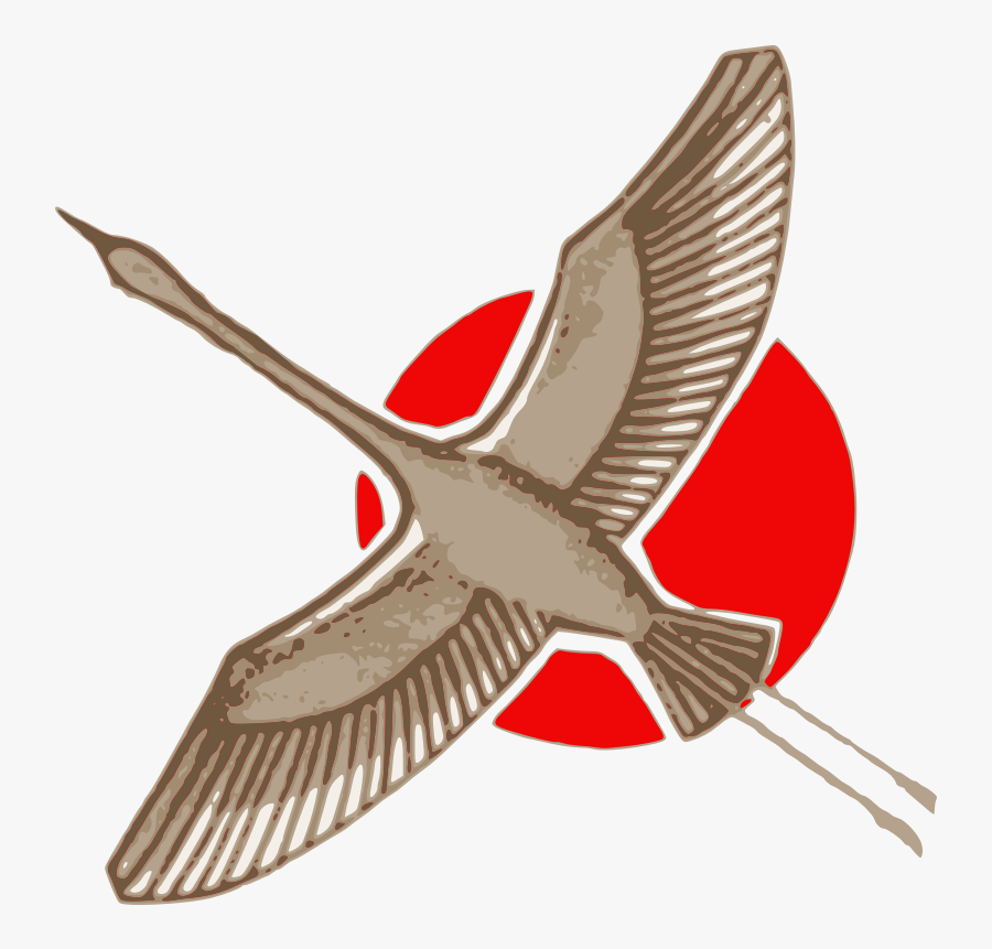 Transparent Japanese Art Png - Japanese Crane Art No Background, Transparent Clipart