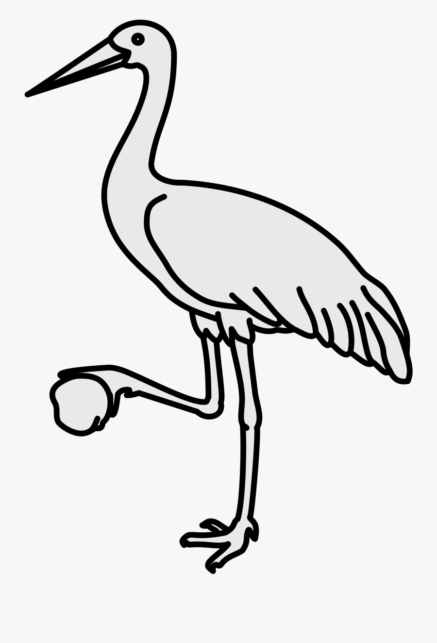 Clip Art Collection Of Free Animal - Coat Of Arms Crane, Transparent Clipart