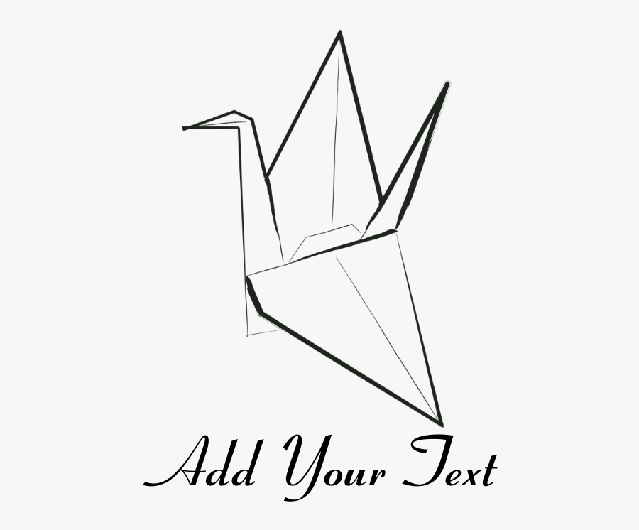 Hd Origami Crane Mousepad - Line Art, Transparent Clipart