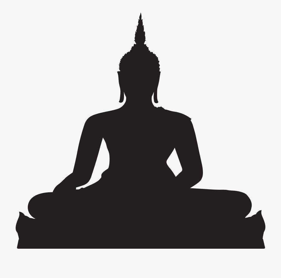 Black Buddha Silhouette Png Clip Art, Transparent Clipart