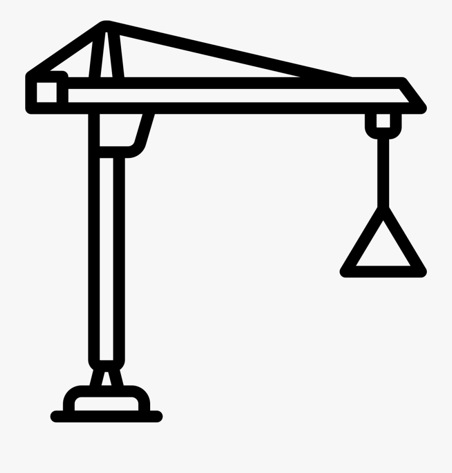 Construction Crane Silhouette Clipart , Png Download - Silhouette Free Crane, Transparent Clipart